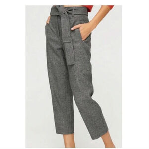 Aritzia Wilfred tie front tweed pant size 10